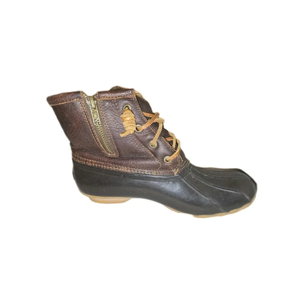 Womans‎ Sperry Top-Sider Leather Duck Boots | Preppy Nautical Fall Winter SZ 8